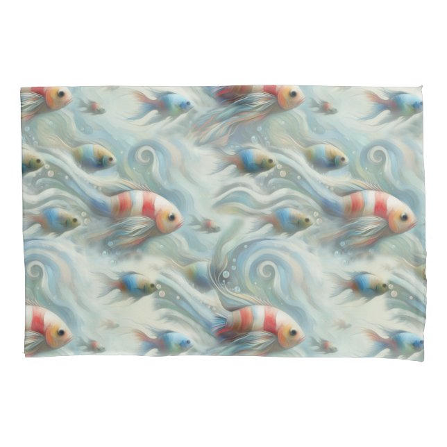 Arte submarina de Peixe e Coral em tintas acrílica (Frente)