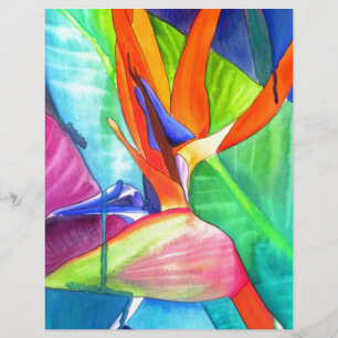 Arte tropical da flor Strelitzia Ave do Paraíso
