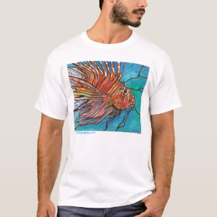 ARTE tropical do t-shirt de Turkeyfish dos peixes