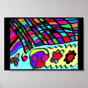 Arte ultra-abstrato com poster preto