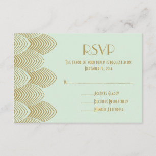 Arte Vintage 20 - Arte Deco Scalloped Wedding RSVP