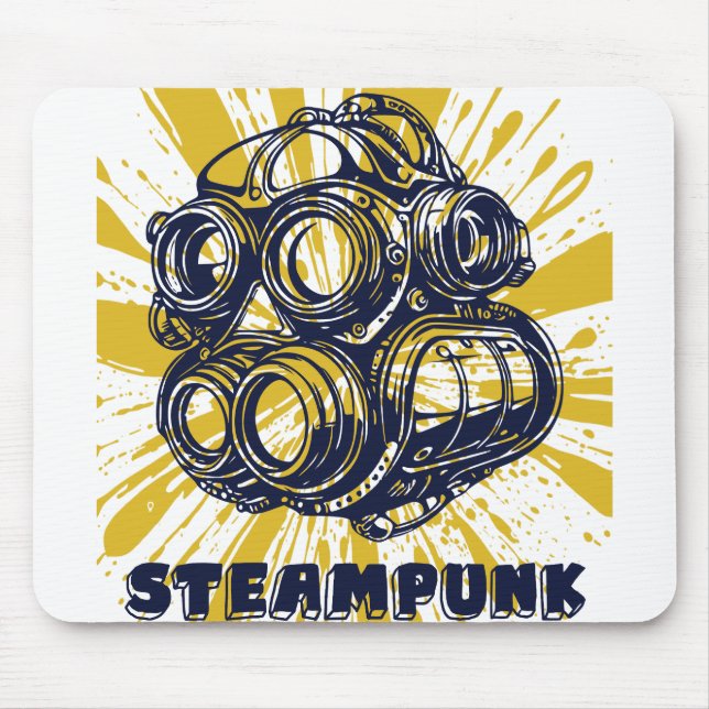 Arte Vintage Steampunk - Mousepad (Frente)