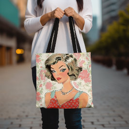 Arte Vintage Tote Bag, Ilustração da Moda Retroati