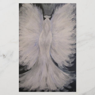 Arte voada bonita da pintura do anjo-da-guarda