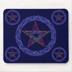 Arte Wicca pagão Mousepad do Pentagram de Z
