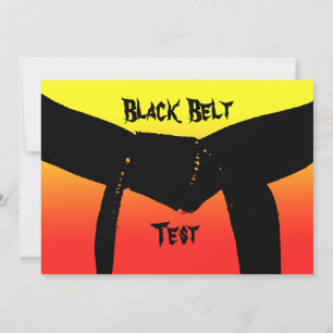 Artes Marciais Belt Exam Red Yellow Convite