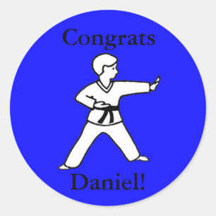 Artes marciais Daniel das etiquetas de Congrats
