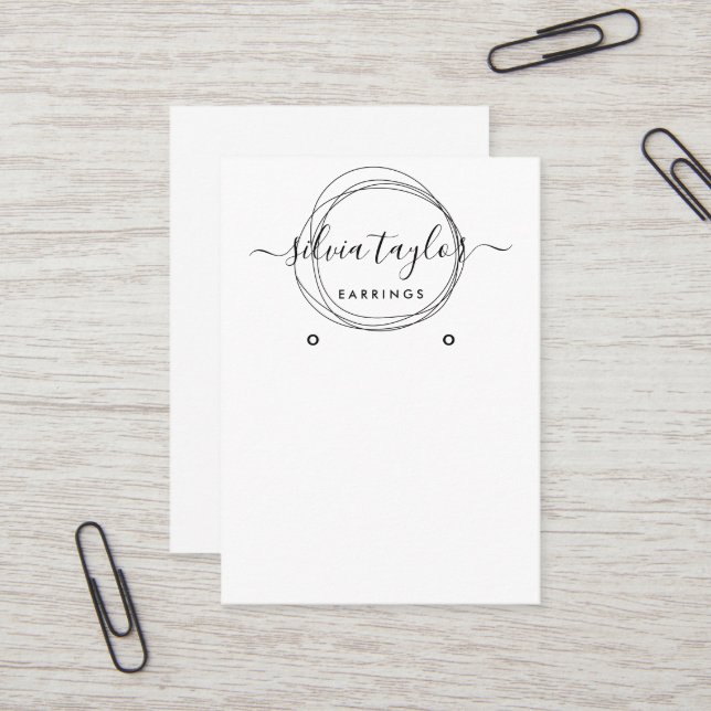 Artesanato de caligrafia Cartão de exposição (Frente/Verso In Situ)