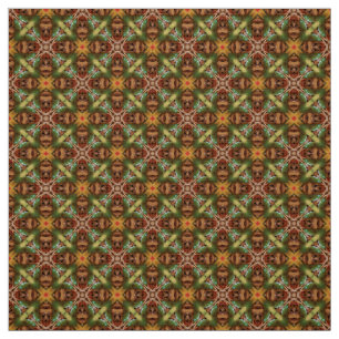 Artesanato de Colagem Verde Marrom Glitch2 Tecido