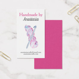 Artesanato de crochê rosa feito à mão