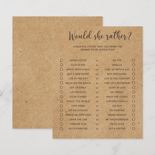 Artesanato Ela Preferencialmente O Jogo De Chás de (Frente/Verso)