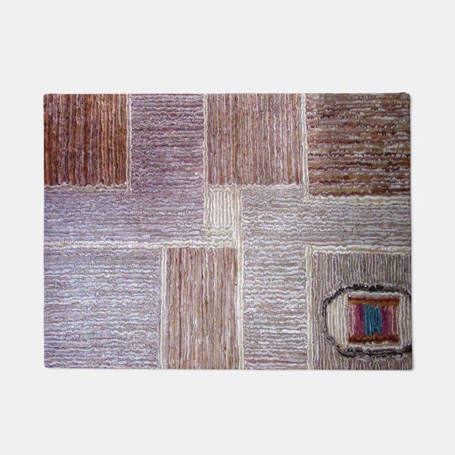 Artesanato original de tapete de couro (Frente)