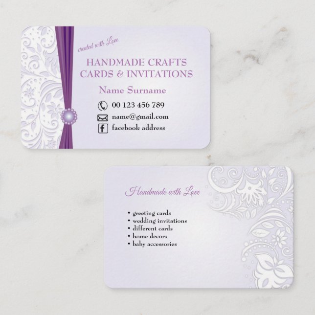 Artesanatos & cartões Handmade (Frente/Verso)