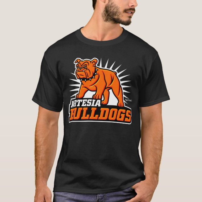 Artesia Bulldog Logotipo T-Shirt 3D (Frente)