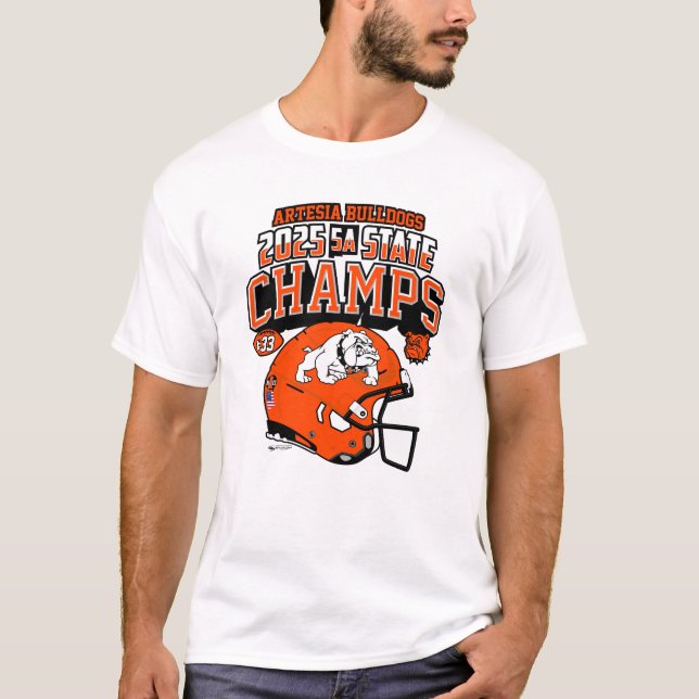 Artesia Bulldogs 2025 State Champs T-Shirt (Frente)