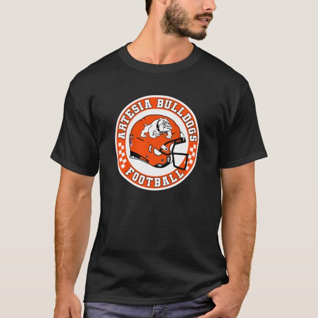 Artesia Bulldogs Football Roundel T-shirt (Frente)