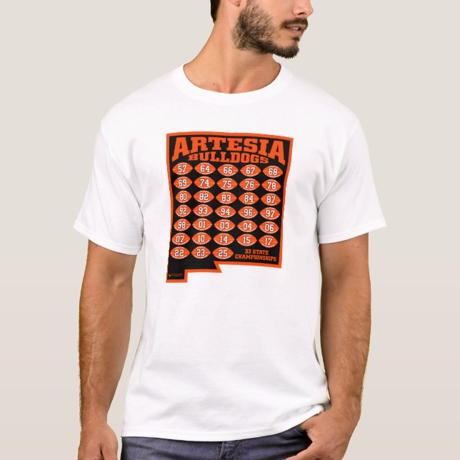 Artesia Bulldogs State Champs Football T-Shirt (Frente)