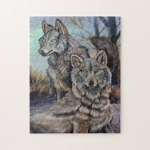 Artic Wolves Wintery Quebra-cabeça