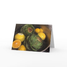 Artichokes & Receber no Cartão de Saudação Dobrado