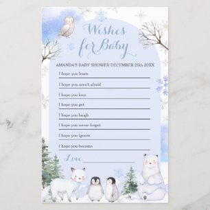 ÁRTICO ANIMAL Flocos de neve Árvores desejo de beb