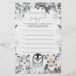 Ártico Animal Winter Onederland Guess Baby Comida