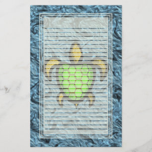 Artigos de papelaria alinhados de Shell tartaruga