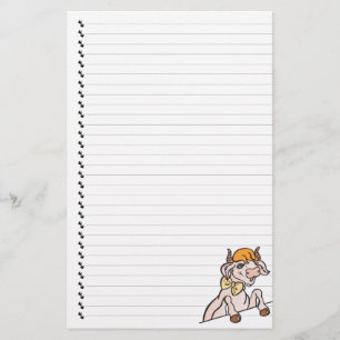 Artigos de papelaria alinhados do animal de estima