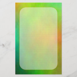 Artigos de papelaria alinhados finos "verdes"