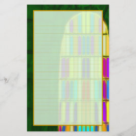 Artigos de papelaria alinhados multa da janela II