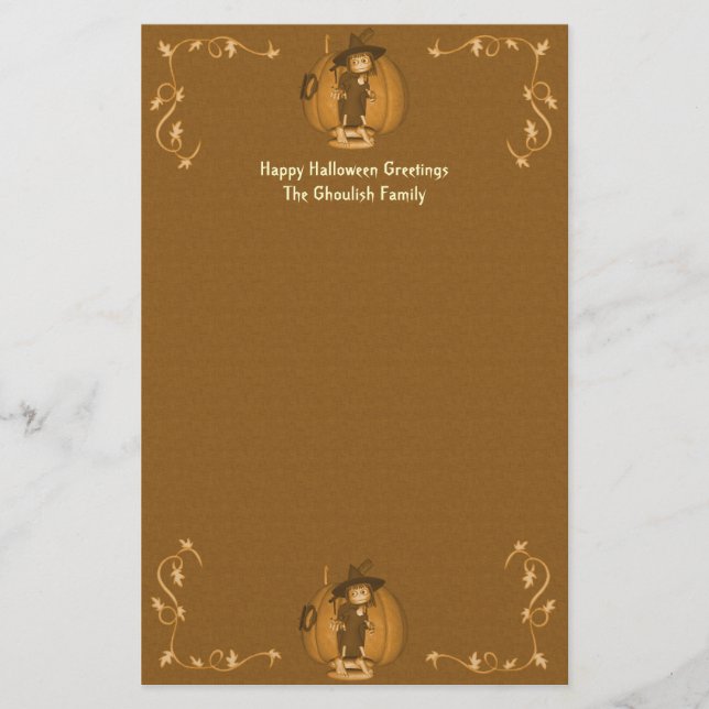 Artigos de papelaria assustadores das bruxas do (Frente)