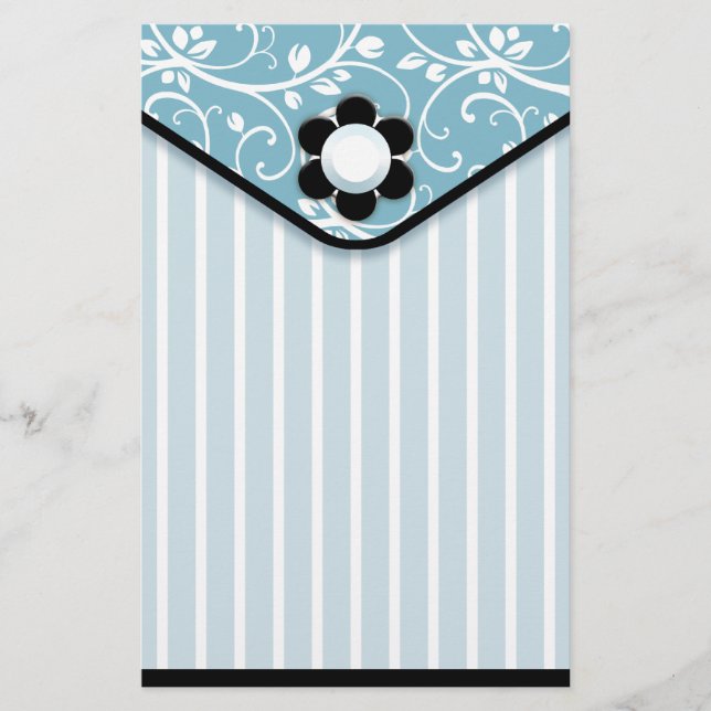 Artigos de papelaria azuis e pretos da embreagem (Frente)