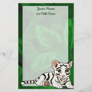 Artigos de papelaria brancos de Cub de tigre