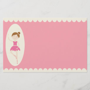 Artigos de papelaria cor-de-rosa da bailarina 1