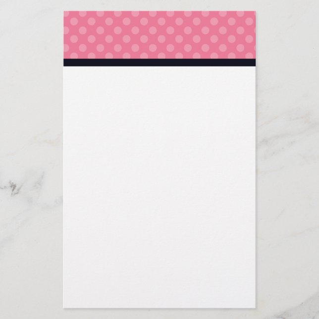 Artigos de papelaria cor-de-rosa e pretos do (Frente)