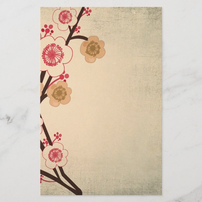 Artigos de papelaria da árvore da flor de (Frente)