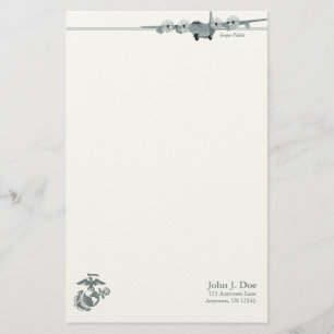 Artigos de papelaria da aviação do USMC C-130
