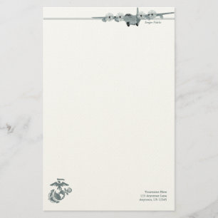 Artigos de papelaria da aviação do USMC C-130