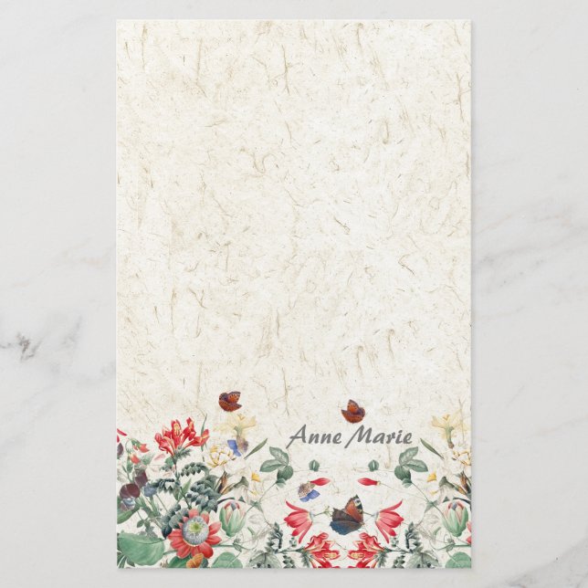 Artigos de papelaria da borboleta da flor do (Frente)