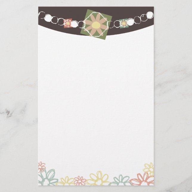 artigos de papelaria da colar da jóia da flor (Frente)