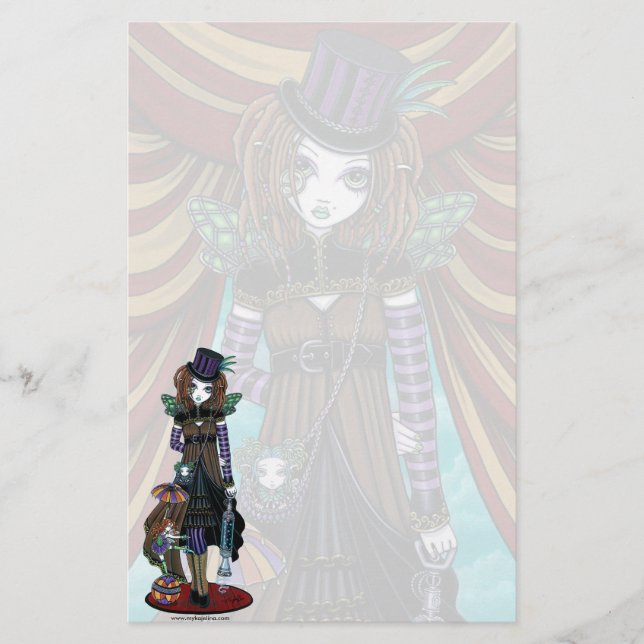 Artigos de papelaria da fada do circo de Steampunk (Frente)