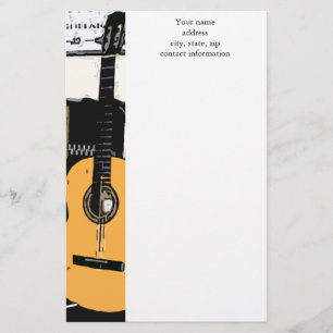 Artigos de papelaria da guitarra dos azuis