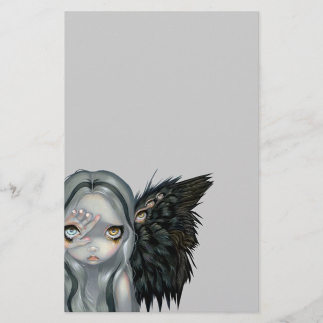 "Artigos de papelaria da mão divina" (Frente)