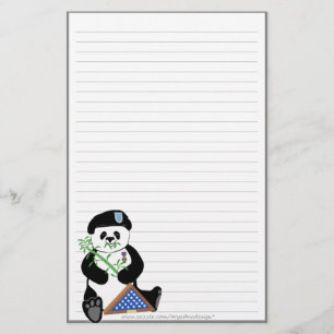 Artigos de papelaria da panda do dia de forças