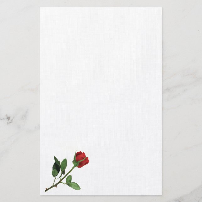Artigos de papelaria da rosa vermelha (Frente)