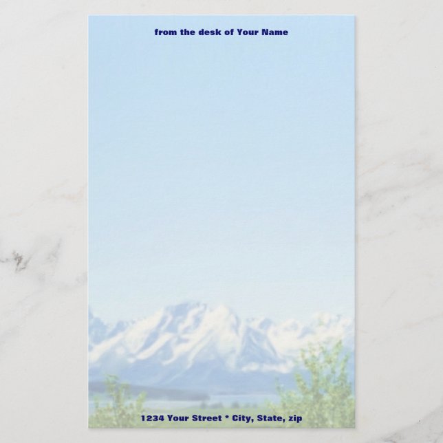 Artigos de papelaria da VISÃO de Tetons do (Frente)