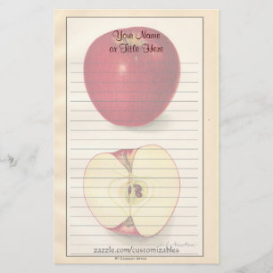 Artigos de papelaria de Apple do vintage