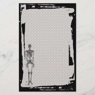 Artigos de papelaria de esqueleto do gótico da