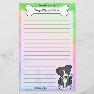 Artigos de papelaria de Kawaii border collie