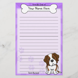Artigos de papelaria de Kawaii St Bernard