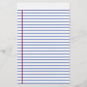 artigos de papelaria de papel alinhados